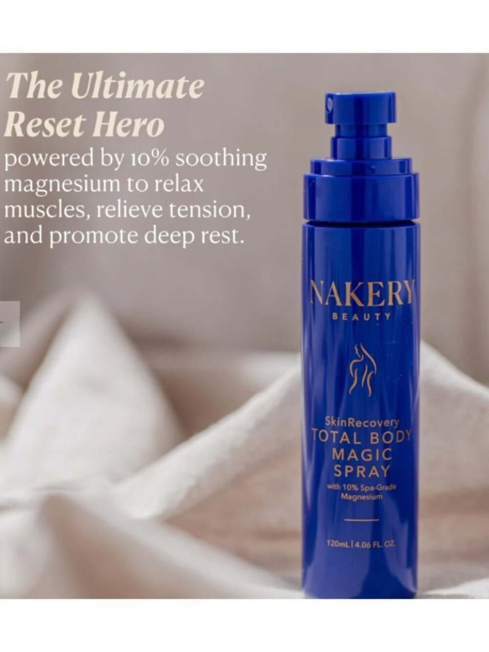 Nakery SkinRecovery Total Body Magic Spray with Magnesium - 4.06oz - Picture 3 of 4